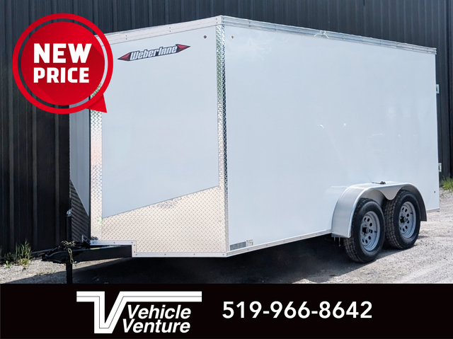 2026 WEBERLANE 7X16 ESTATE SERIES 12" XHEIGHT RAMP DOOR WHITE in Cargo & Utility Trailers in Oakville / Halton Region - Image 8