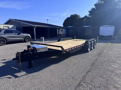 2026 Canada Trailer GVWR: 22 680 lbs AXLES: (3) 7 000 lbs Axles w/Easy Lube Spindles SUSPENSION: Sli...