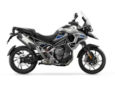 2026 Triumph Tiger 1200 Alpine Edition Satin crystal whiteAdventure for your Soul Features may inclu...