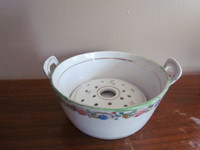 Nippon Hand Painted Bowl Vase c/w Flower Frog