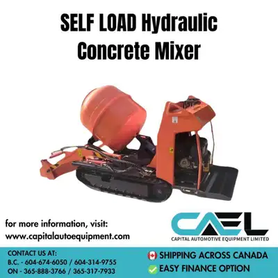 Own It Now: Brand new and High Quality Self-Load Tracked Hydraulic Concrete Mixer Finance Available!...