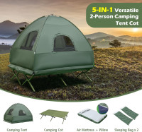 Camping tent off ground