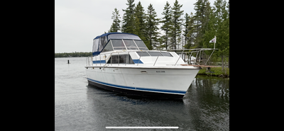 SOLD!! 1974 Trojan 36 Tri Cabin, Powered By Twin Crusader 350's with 800hrs. This Boat Features a Sp...