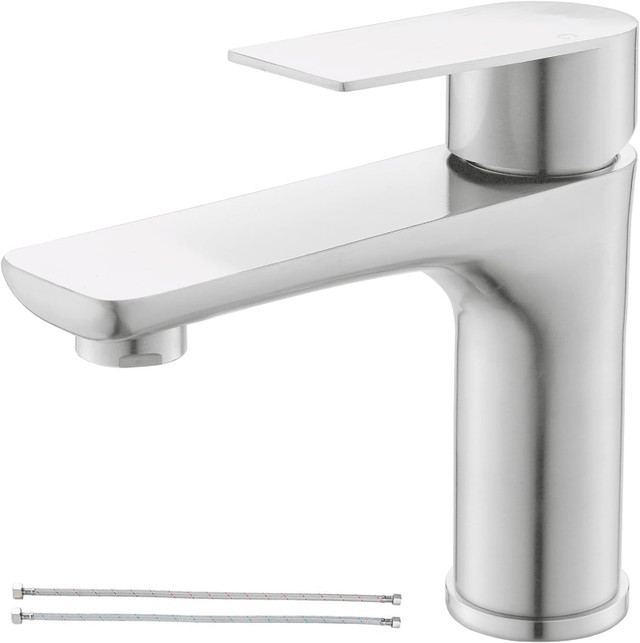 Vsunhoo Bathroom Faucet, Brushed Nicke in Plumbing, Sinks, Toilets & Showers in Gatineau - Image 4