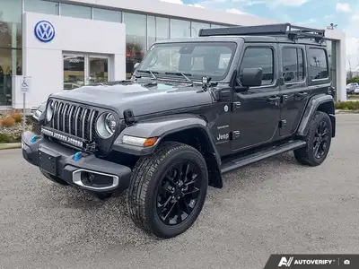 Forge your own path and embrace eco-friendly adventure in this stunning 2023 Jeep Wrangler 4xe Sahar...