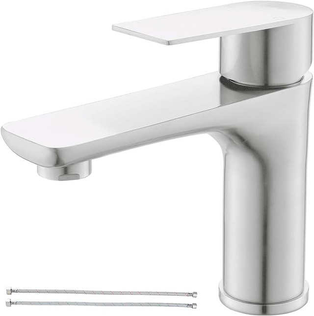 Vsunhoo Bathroom Faucet, Brushed Nicke in Plumbing, Sinks, Toilets & Showers in Gatineau - Image 3