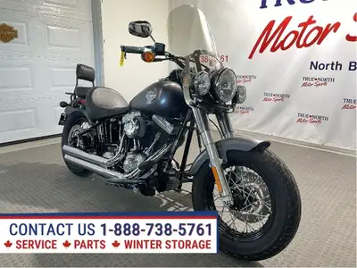 Check Out this Canadian Charcoal Satin Softail Slim with just 19,227 km at True North Motor Sports....