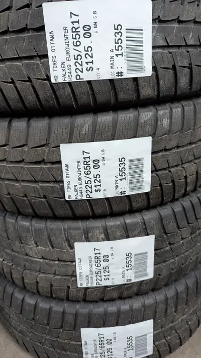 SET OF 4X P225/65R17 225/65/17 FALKEN HS449 EUROWINTER TAG # 15535 Used tires in excellent Condition...
