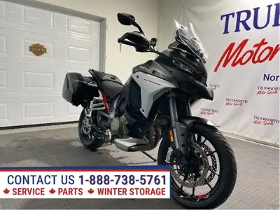 Very cool Multistrada V4S Adventure at True North Motor Sports has just 9,779 km! Lightweight and Co...