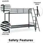 NEW TWIN OVER TWIN METAL FRAME BUNK BED 666931 in Other in Red Deer - Image 5