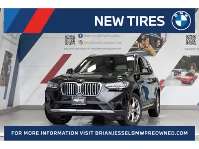 2022 BMW X3 xDrive30i 2.0L I4 TwinPower Turbo AWD 8-Speed Automatic EXTERIOR - JET BLACK INTERIOR -...
