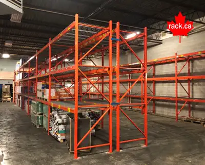 Canadian Rack has one of Canada's largest selection of sizes of pallet racking in stock. Ready to sh...