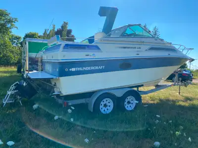 This boat is still winterized. Excellent condition, low hours and ready to go. I do not know much bu...