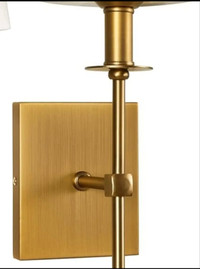 TERLEENART Modern Antique Brass Wall Sconce Set of 2 with White