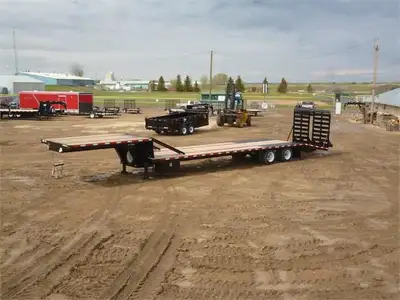 SOLD New 8.5x34' StepDeck 2020 2-15,000lbs axles 30,000lb GVWR 17" Tires 11' step Deck 7' paver tail...