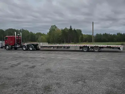 Traileur Drop Deck Manac full aluminium 2005 53' avec essieu slider à 42'' du sol. Hauteur de la dro...