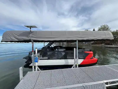 2025 ShoreMaster 27' x 120" Green Vinyl Cover 13oz vinyl canopy cover is designed to be very lightwe...