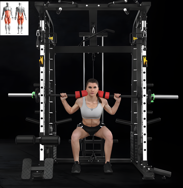 HEAVY DUTY SMITH MACHINE HOME GYM EXERCISE WEIGHT LIFTING 127554 in Exercise Equipment in Prince Albert - Image 7