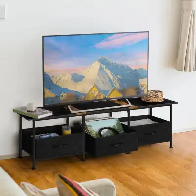 BRAND NEW - OYEAL Black TV Consoles Stand for Living Room... LOT, View more