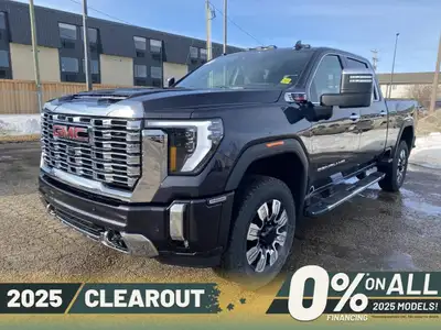 The 2025 GMC Sierra 3500HD Denali in a sleek gray finish and built with a robust 44 drivetrain is al...