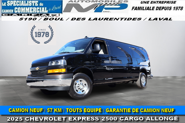 2025 Chevrolet EXPRESS 2500 Extended / New Van / 57 km / Fully Equipped