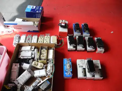 Here I have a Bunch of surplus Electrical Materials, some are new and some are used .A Lot of new an...