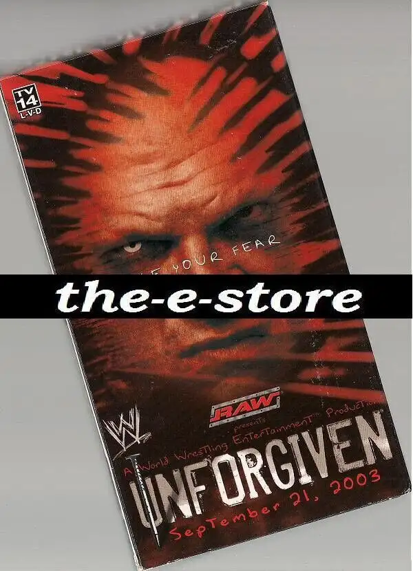 Wrestling VHS/DVD 2003 - UNFORGIVEN. WWE/WWF/WCW/NWA/TNA/UFC.