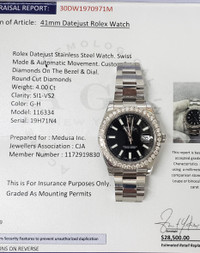 Montre Rolex 116334 avec diamants 4ct bezel +boite certificat