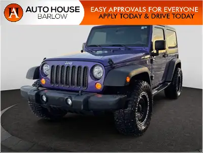 2017 JEEP WRANGLER SPORT 2 DOOR HARD TOP WITH 136988 KMS. WITH CD/RADIO, BLUETOOTH, USB/AUX, AFTERMA...