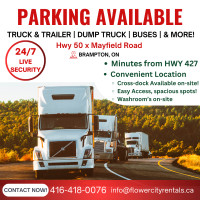 TRUCK AND BUS PARKING AVAILABLE CLOSE TO HWY 427 | BRAMPTON, ON
