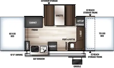 CAMPING TRAILER , RV BBQ , BIKES , SWIMMING POOL 2019 ROCKWOOD PREMIER 2514F TENT TRAILER -- $14,500...