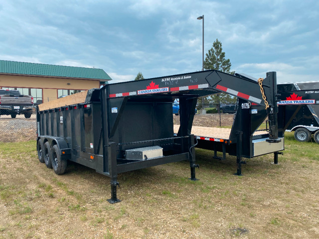 **2024 7' x 16' Gooseneck Dump w/47" Sides, 21K in Cargo & Utility Trailers in Edmonton - Image 3