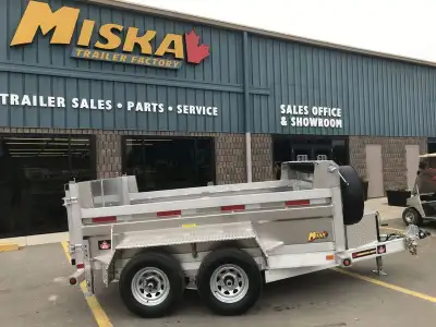 New from Miska Trailer Factory - All-Aluminum 5 Ton Dump Trailer 9,900lb GVWR, 81in.x10' Aluminum Du...