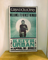 Keith Urban Newest Member Grand Ole Opry 2012 (¼”) Poster