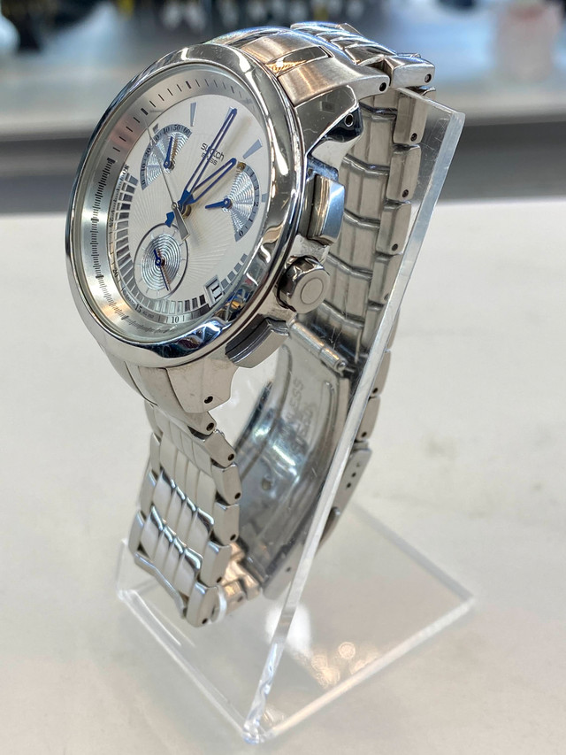 Swatch Watch Blue Signs Stainless Steel Chronograph in Jewellery & Watches in City of Toronto - Image 2