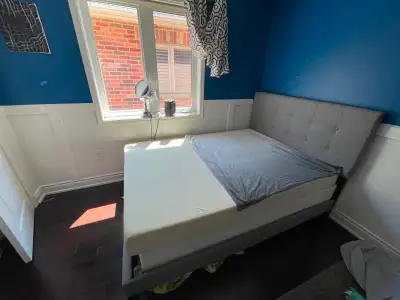 Twin double bed with mattress, View more