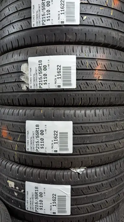 SET OF 4X CONTINENTAL CONTIPROCONTACT TAG # 11622 Size: 215/55R18 215/55R18 Excellent condition Pres...