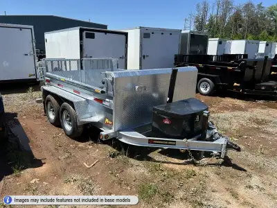Miska Galvanized Ultra Low Pro 5 Ton Heavy Duty Dump Trailer Hot Dip Galvanized 9,990lb GVWR, 81in.x...