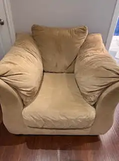 Large suede chair, View more