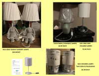 SELECTION OF SMALL TABLE LAMPS