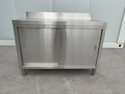 SS SLIDING DOOR BENCH GARAGE AND RESTAURANT PREP TABLE 1218237, View more