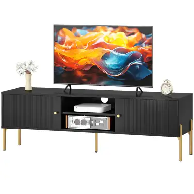 TV Stand for TVs up to 65", Entertainment Center with 2 Open She, View more