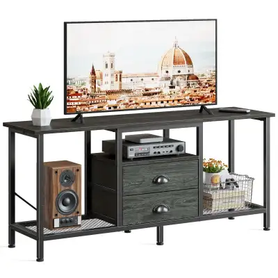 *BNIB!* Furologee TV Stand with 2 Fabric Drawers 50" TV... LOT#, View more