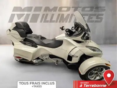 CAN-AM SPYDER RT LIMITED 2012 Blanc 39782 km km au compteur. Motos Illimitées Terrebonne. Prix de ve...