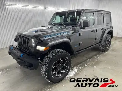 Le Jeep Wrangler 4xe Unlimited Rubicon est la version la plus performante et la plus capable hors ro...