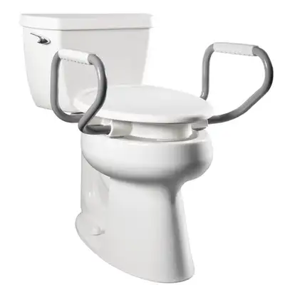BRAND NEW - Assurance 3" Raised Toilet Seat with Handles... LOT#, View more