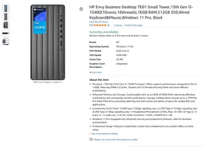 Brand new still in box HP Envy Business TE-01 4019C Basic Specs Processor: 13th Gen Intel Core i5-13...