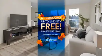 Available Now Fall Into Savings—Up to 1-Month Free on A 12-Month Lease! Boardwalk Centre is located...