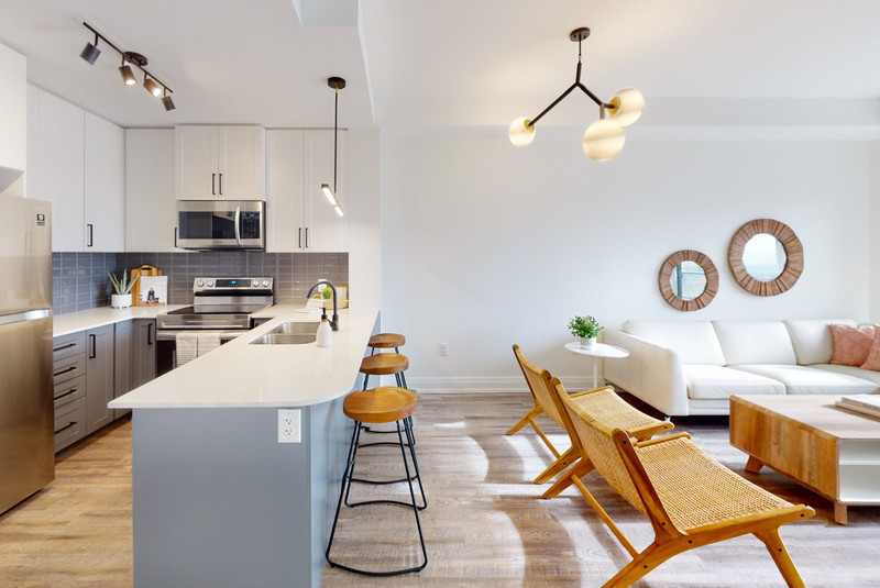 Modern 1 Bedroom + Den Apartment for Rent Downtown Kitchener Long