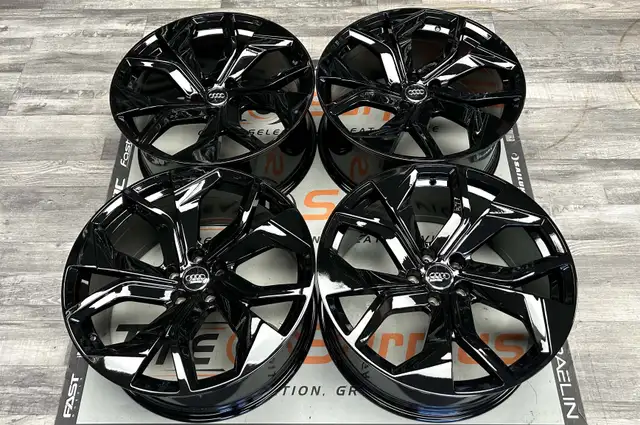22x10J Audi A21 Gloss Black Wheels 5x112 - fit Audi Q7, Audi Q8 in Tires & Rims in Calgary - Image 6